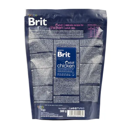 Сухий корм Brit Premium Cat by Nature Adult Chicken для котів, з куркою, 300 г: додаткове фото 3