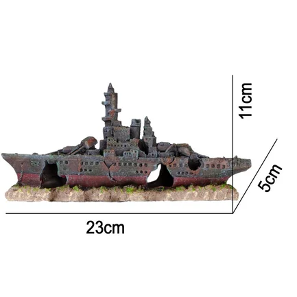Декорація затонулий корабель Kruger Meier Battleship 23x5x11см (24411): додаткове фото 2