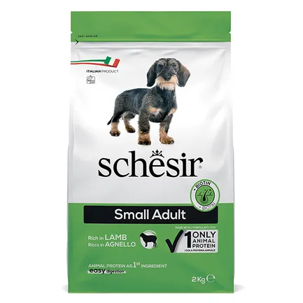 Schesir Dog Small Adult Lamb ШЕЗІР ДОРОСЛИЙ МАЛИХ ЯГНЯ сухий монопротеїновий корм для собак малих порід 2 кг