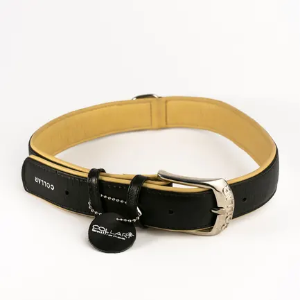 Нашийник "CoLLaR brilliance" зі стразами великими (ширина 35мм, довжина 57-71см) чорний