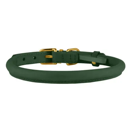Нашийник для собак круглий шкіряний BronzeDog Crazy Зелений XS: додаткове фото 3