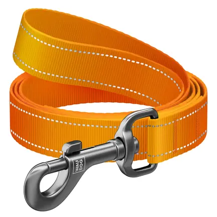 Повідець для собак нейлоновий WAUDOG Nylon Mono, світловідбивний, M, Ш 20 мм, Дов 200 см, помаранчевий: додаткове фото 2