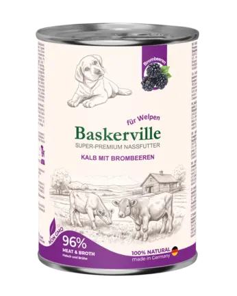 Baskerville HF Super Premium Kalb Mit Brombeeren. Телятина та ожина для цуценят, 400 г