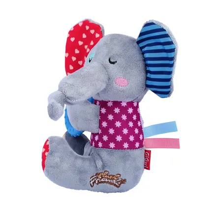 Іграшка для Собак Gigwi Plush Friendz Слоненя з пискавкою та кільцем M — Фото 2