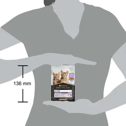 Вологий корм PRO PLAN Kitten Healthy Start для кошенят шматочки у підливці з індичкою 85 г: додаткове фото 3
