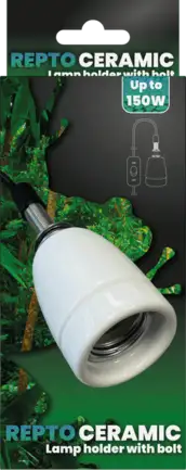REPTO CERAMIC E27 LIGHT HOLDER WITH BOLT (R2300005) керамічний патрон для тераріума: додаткове фото 3
