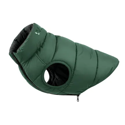 Курточка для собак WAUDOG Re-clothes двостороння, XS25, A 22-25, B 36-38, C 27-30, смарагдовий