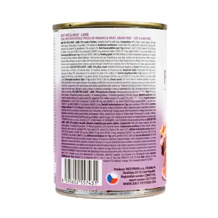 Вологий корм Brit Care Pate & Meat для собак, з ягням, 400 г: додаткове фото 4