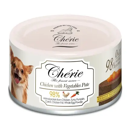 Вологий корм для собак Cherie Chicken with Vegetables Pate паштет з куркою та овочами, 80 г
