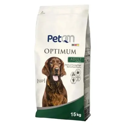 PetQM Dog Optimum Adult rich in Fresh Poultry 15 kg сухий корм Optimum для дорослих собак з птицею