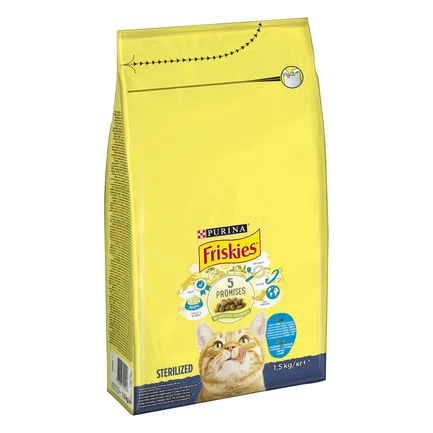 Сухий корм FRISKIES Sterilized для дорослих котів після стерилізації з лососем, тунцем та овочами 1,5 кг: додаткове фото 2