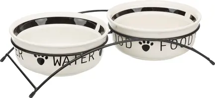 Миски Trixie Eat on Feet для собак, на металевій підставці, керамічні, 20 см, 2х1.6 л: додаткове фото 3