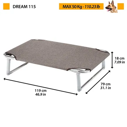 Ferplast DOG BED DREAM 115 Розкладачка металева — Фото 1