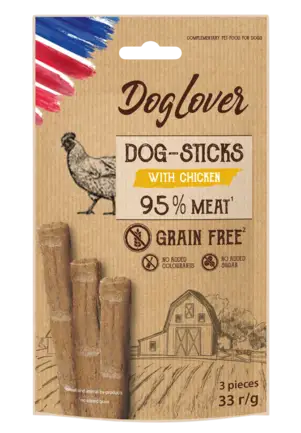 DogLover Sticks chicken 3*11g/DogLover Палички для собак із куркою, 3*11g