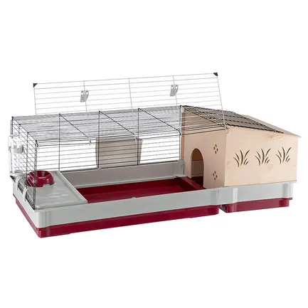 Ferplast CAGE KROLIK 140 PLUS Клітка для кролів з дерев будинком,пластик+метал: додаткове фото 11