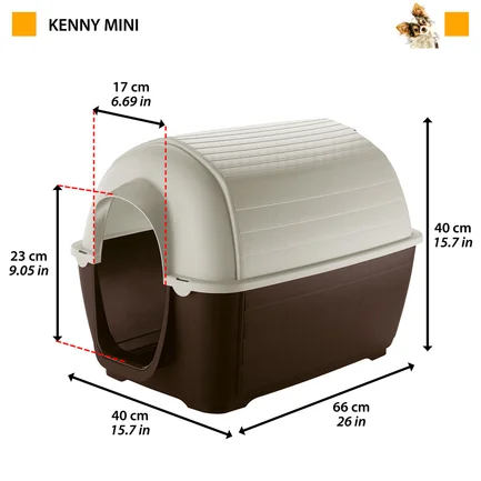 Ferplast KENNY MINI Буда для собаки, пластик: додаткове фото 2