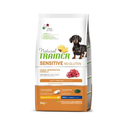 Natural Trainer Dog Sensitive Adult Mini сухий корм для дорослих собак дрібних порід без глютену з ягнятиною 2 кг