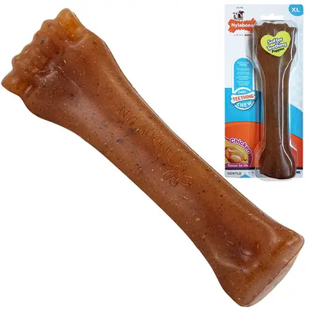 Nylabone Puppy Chew Bone НІЛАБОН БОУН кістка жувальна іграшка для цуценят, смак курки XL, для цуценят до 23 кг