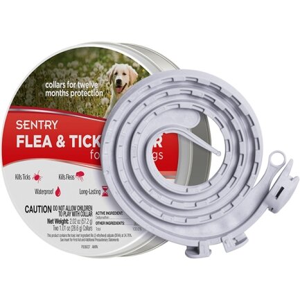 Sentry Flea&amp;Tick Collar Large СЕНТРІ НАШИЙНИК від бліх і кліщів для собак великих порід 56 см - 2 шт. в упаковке