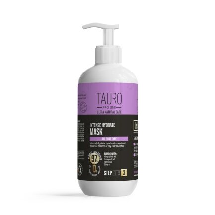 Інтенсивно зволожувальна маска для шкіри та шерсті собак і котів TAURO PRO LINE Ultra Natural Care Intense Hydrate Mask, 400 мл