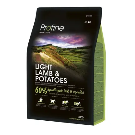 Сухий корм Profine Light для собак із зайвою вагою, з ягнятиною та картоплею, 3 кг