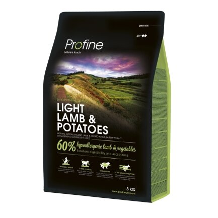 Сухий корм Profine Light для собак із зайвою вагою, з ягнятиною та картоплею, 3 кг