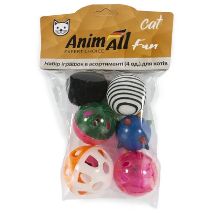 ТМ AnimAll Fun Cat, VP051 Набір іграшок для котів- 6 шт.