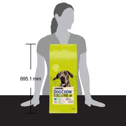 Сухий корм DOG CHOW Large Breed Adult 2+ для дорослих собак великих порід з індичкою 14 кг: додаткове фото 4