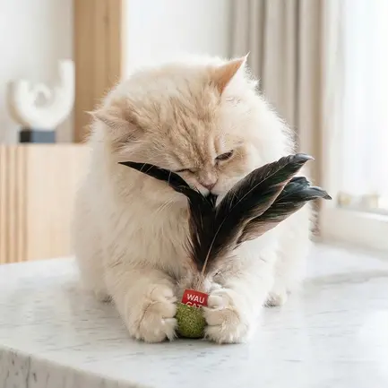 Іграшка для котів WAUCAT Fun Natural Неваляйка, 15 см: додаткове фото 4