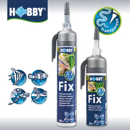 Клей, герметик акваріумний чорний Hobby Fix Underwater Adhesive black 75мл (11967) — Фото 4