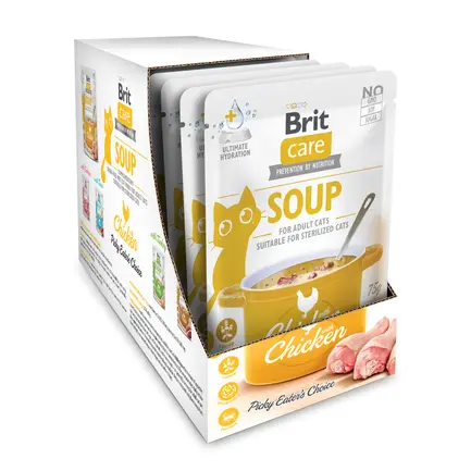 НАБІР Корм вологий Brit Care Soup Chicken д/котів суп з куркою 75 г 15 шт