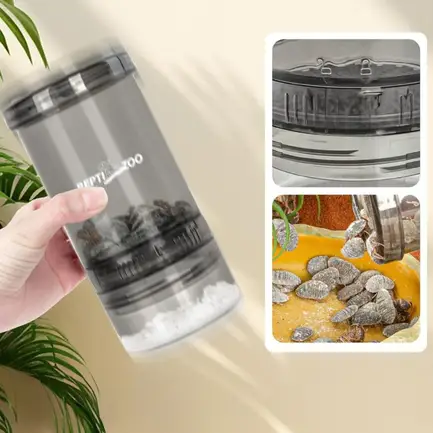 Вітамінізатор, шейкер Repti-Zoo Vita-Calcium (GMB01) для обробки кормових комах кальцієм і вітамінами: додаткове фото 3