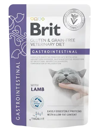 Корм вологий Brit GF VD Gastrointestinal для котів з ягням 85 г