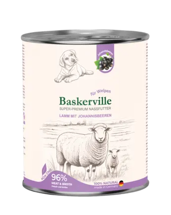 Baskerville HF Super Premium Lamm Mit Johannisbeeren. Ягня та смородина для цуценят, 800 г