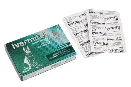 Івермітел (Ivermitel) антигельмінтні таблетки для собак великих порід зі смаком м‘яса 1 таб., MODES