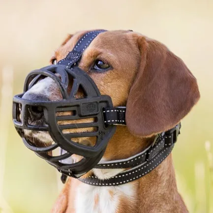 Намордник Trixie Muzzle Flex для собак, силіконовий, M-L 22 см (чорний): додаткове фото 2