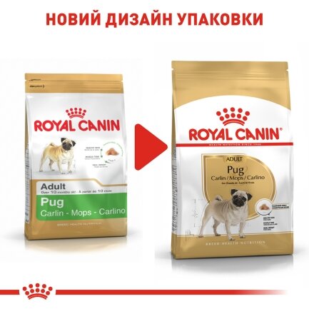 Сухий корм Royal Canin PUG ADULT для дорослих собак породи Мопс 1,5 кг