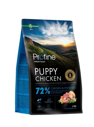 Корм сухий Profine Puppy Chicken and Potatoes для цуценят та юніорів всіх порід, з куркою та картоплею, 3 кг