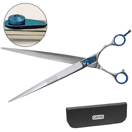 Davis Extreme Edge BLUE Straight ДЕВІС ЕКСТРІМ ЕДЖ прямі ножиці для стрижки собак 10", 25,4 см