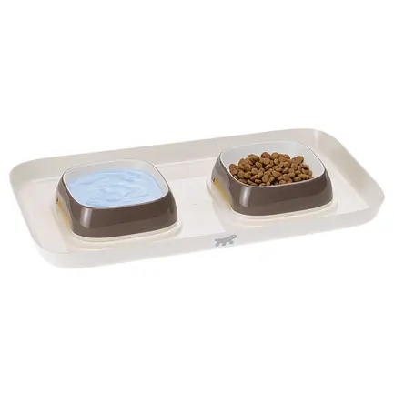 Ferplast GLAM TRAY XS DOVE GREY Лоток з мисками для котів і собак: додаткове фото 3