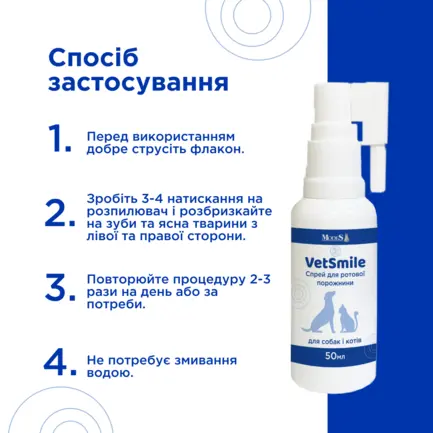 Ветсмайл (VetSmile) Спрей для ротової порожнини, 50 мл, MODES: додаткове фото 4