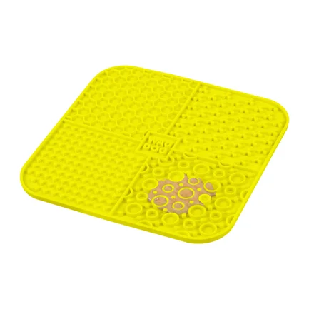 Килимок для злизування WAUDOG Silicone, 190х190х10 мм, жовтий: додаткове фото 5