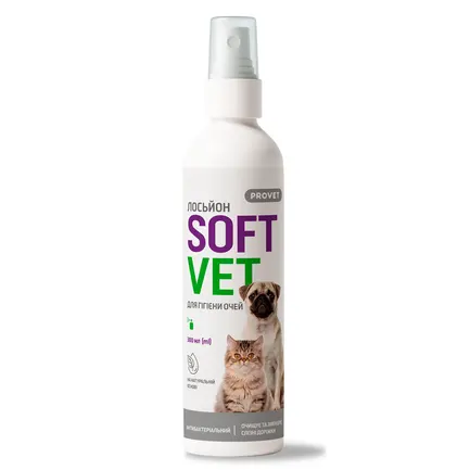 Лосьйон PROVET SOFTVET для гігієни очей котів і собак 300 мл