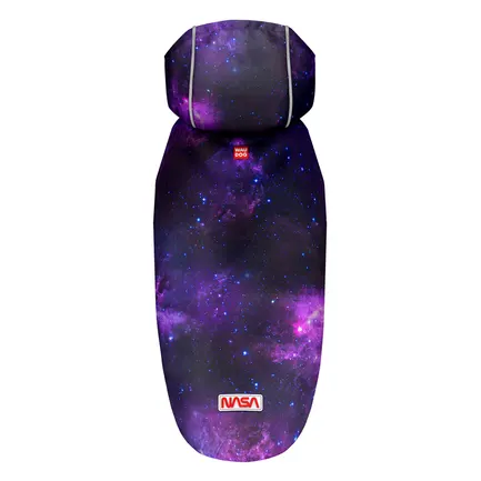 Дощовик-накидка з капюшоном для собак WAUDOG Clothes, малюнок "NASA21", L, А 48-52 см, B 60-70 см, С 42-52 см: додаткове фото 2