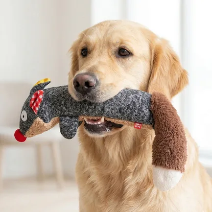 Іграшка для собак WAUDOG Fun Plush Єнот, трикотаж, Ш 7 см, Д 24 см, L: додаткове фото 4