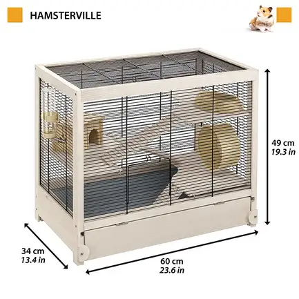Ferplast CAGE HAMSTERVILLE Клітка для хом'яків, дерев'яна: додаткове фото 2