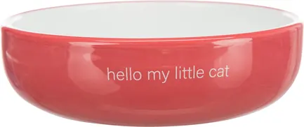Миска Trixie для котів коротконосих порід, керамічна, 15 см, 300 мл (коралова/біла): додаткове фото 3