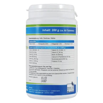 Вітаміни Canina V25 Vitamintabletten для собак, полівітамінний комплекс, 200 г (60 табл): додаткове фото 2