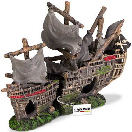 Декорація піратський корабель Kruger Meier Pirate Ship 25x6x16см (251017): додаткове фото 3