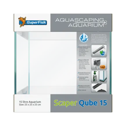 Акваріум скляний - Superfish Scaper Qube 15 (A4051700): додаткове фото 2
